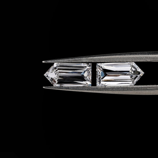 Bullet Cut Lab Diamonds For Jewelry Bullet Cut Matching Pair Loose For Stud Earrings Hand Made Diamond Loose for Her Loose Diamond Lab