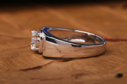 1.00 Ct Round Lab Grown Diamond Men's Engagement Ring