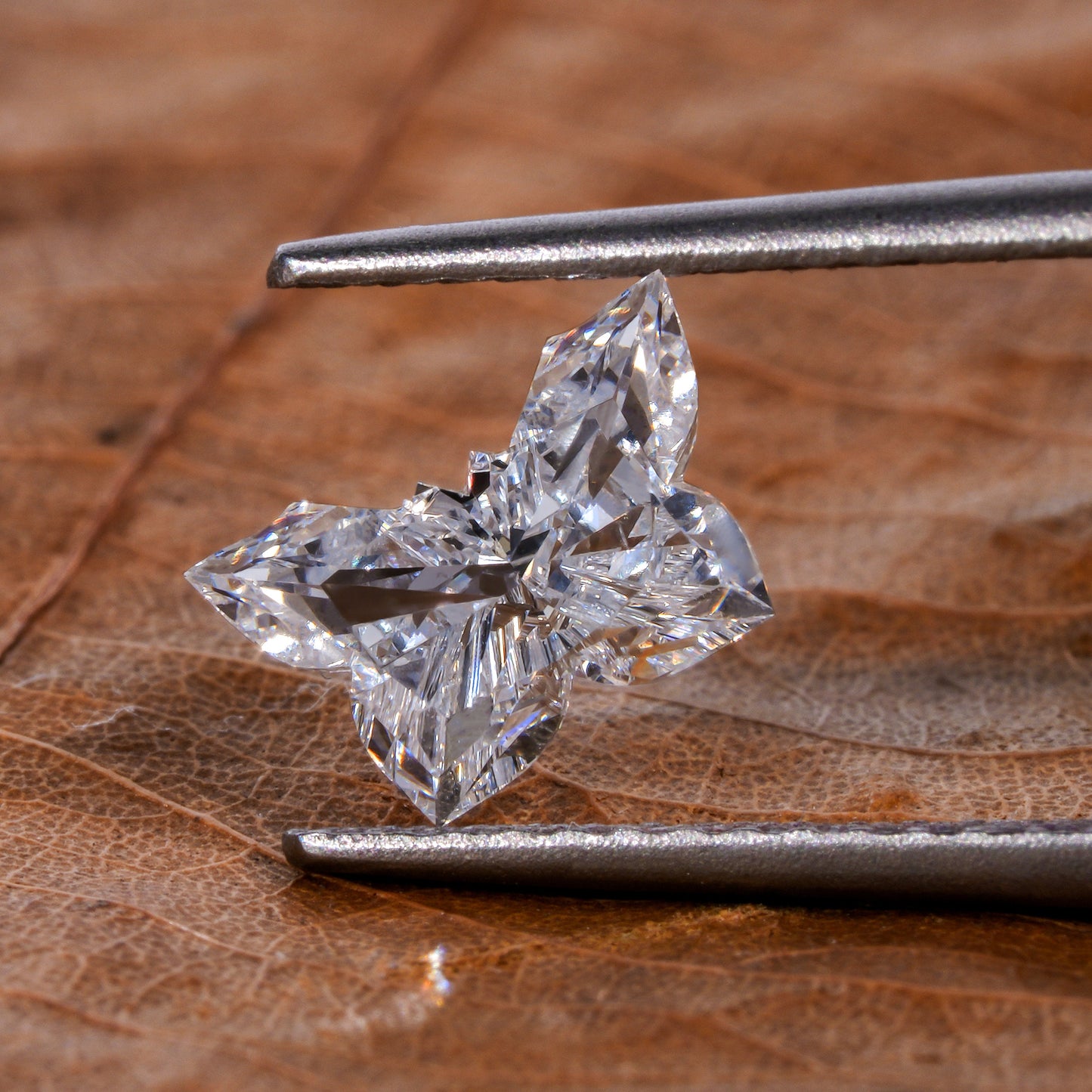 Brilliant Butterfly Cut Diamond,EF Color Lab Grown Diamond,1.00Ct Butterfly Antique Diamond For Pendant,CVD Diamond For Anniversary Gift