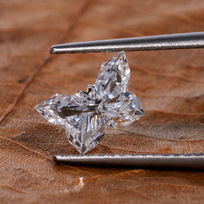 Brilliant Butterfly Cut Diamond,EF Color Lab Grown Diamond,1.00Ct Butterfly Antique Diamond For Pendant,CVD Diamond For Anniversary Gift