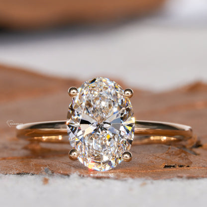 2.00CT Oval Lab Grown Diamond Solitaire Engagement Ring –Wedding Ring for Her