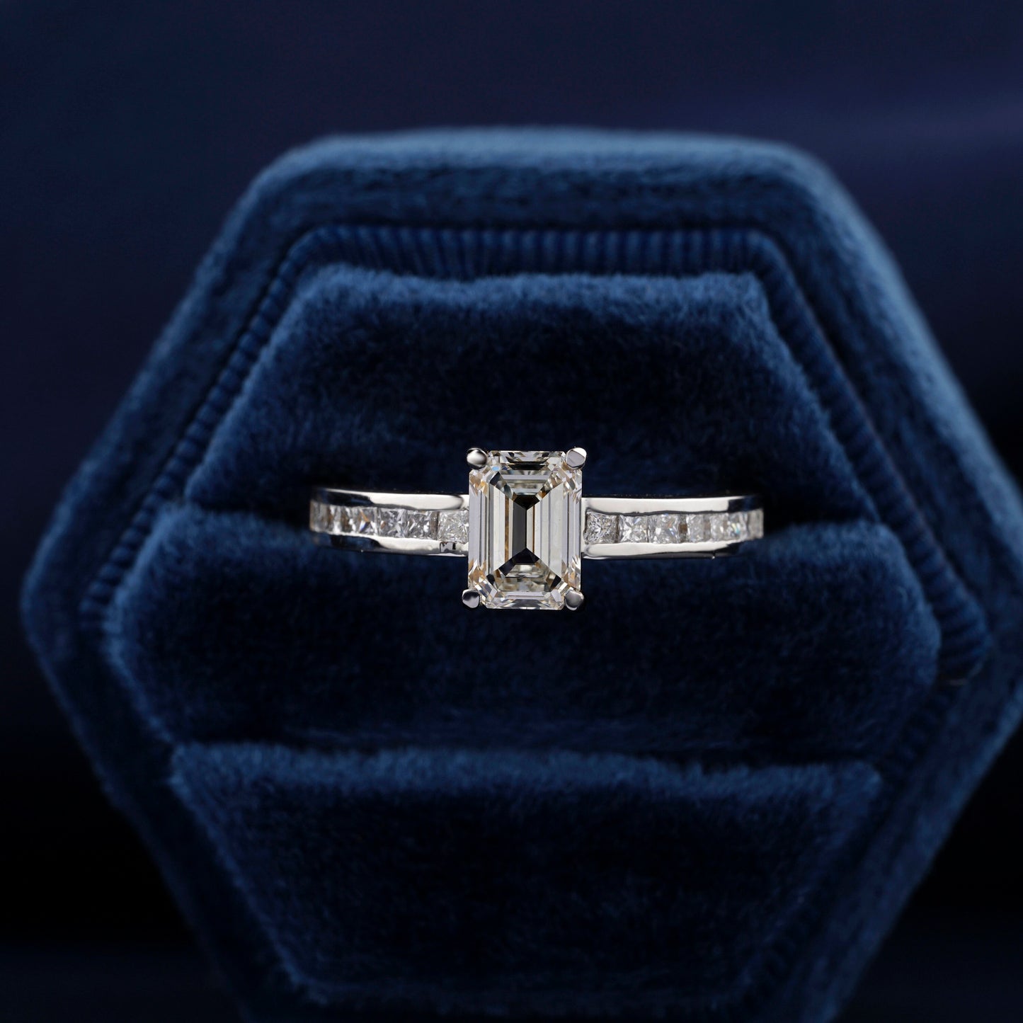 1 CT Emerald Cut Lab Grown Diamond Engagement Ring