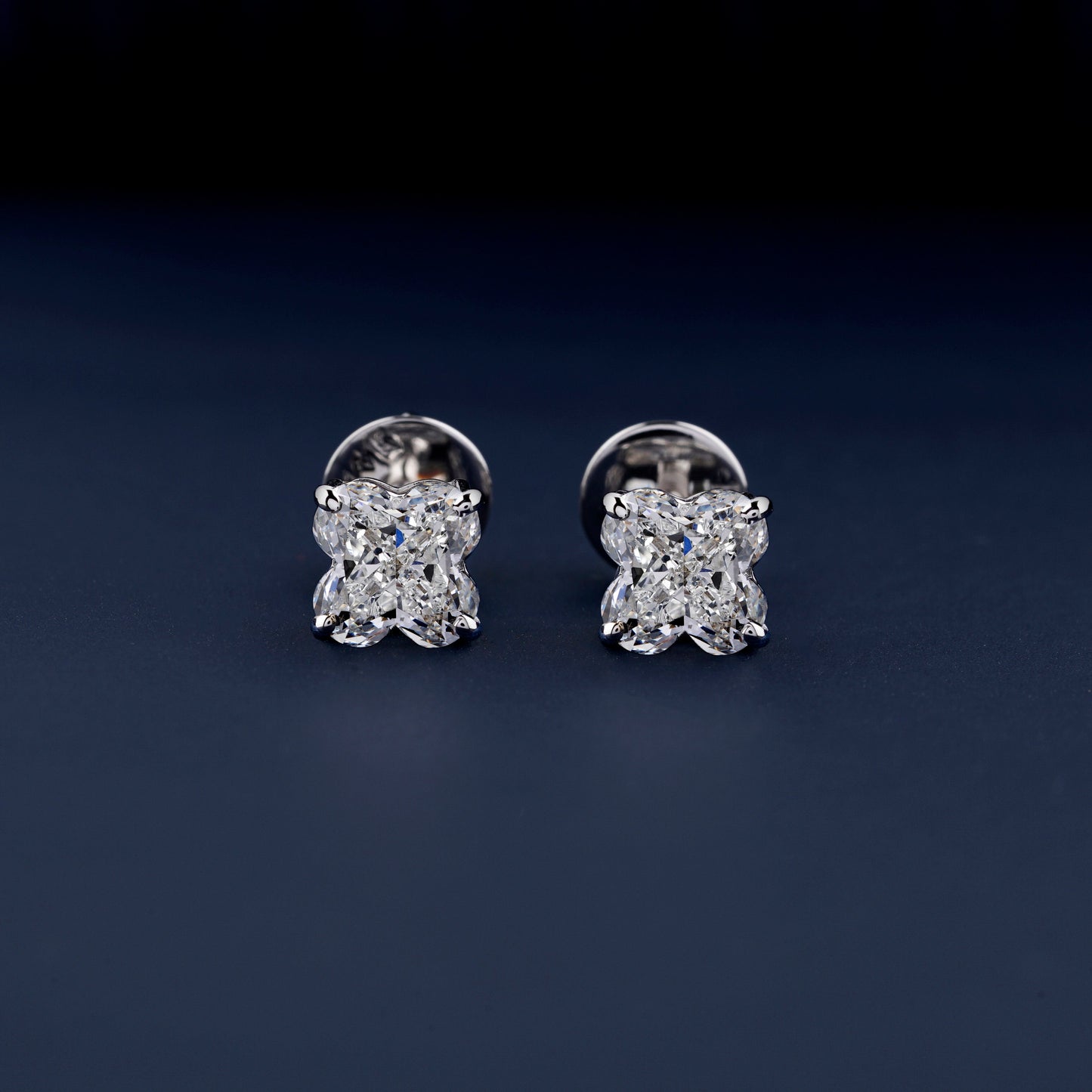 2 CT Lili Cut Diamond Screw Back Stud Earrings Lab Grown Diamond Stud Earrings Pushback Earrings For Women Tiny Bridal Earrings for Gift