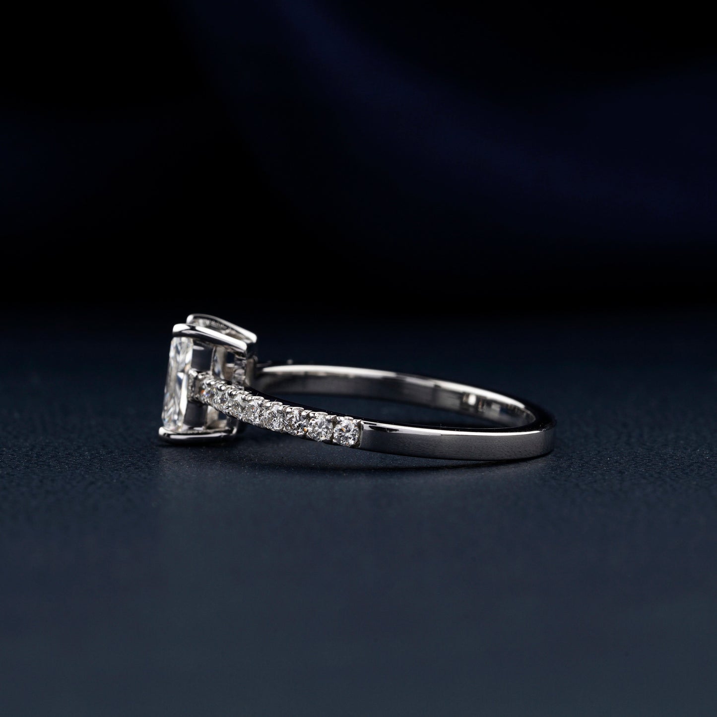 1CT Radiant Lab Diamond Halo Engagement Ring For Women
