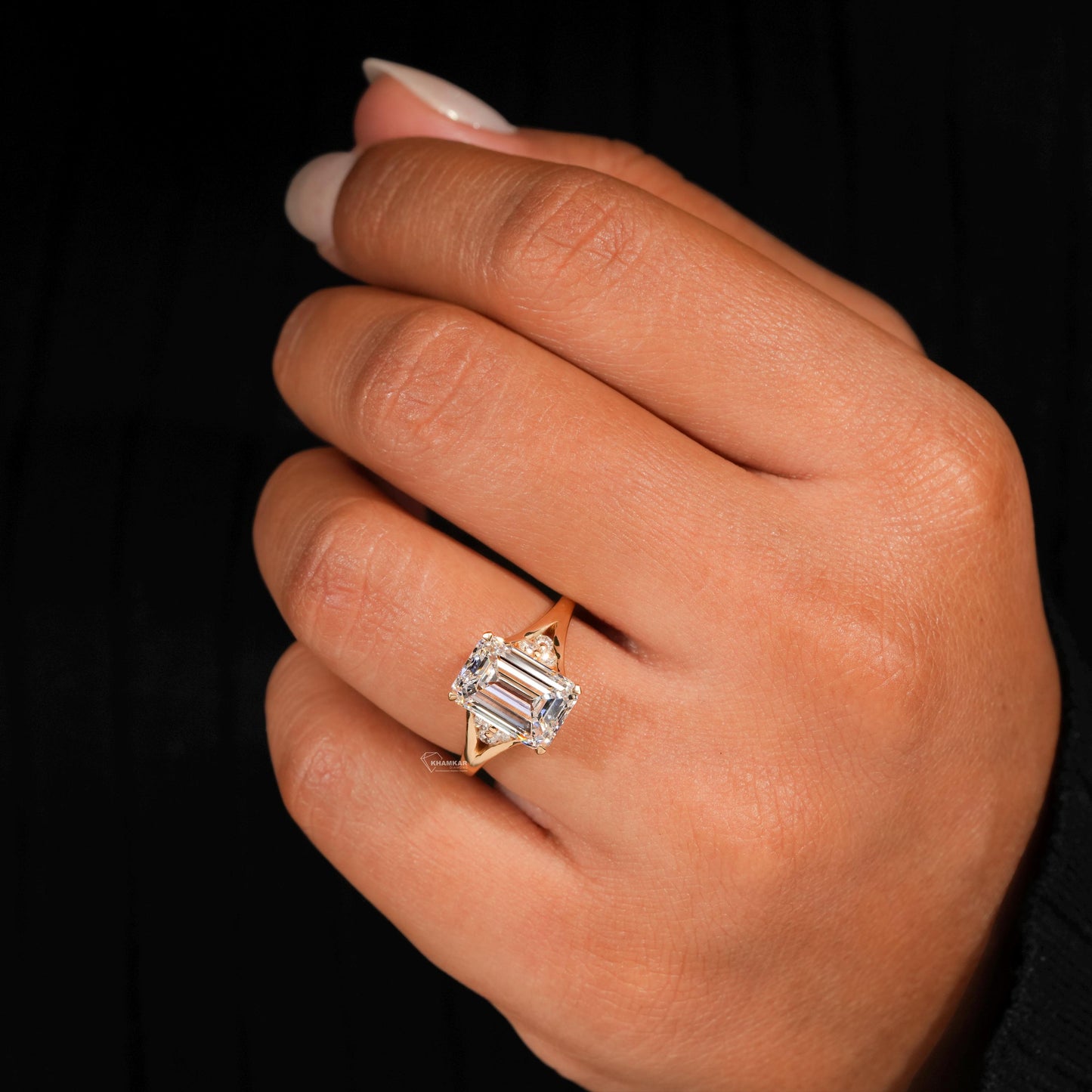 Emerald Cut Lab Grown Diamond Ring – IGI Certified Anniversary Gift for Her