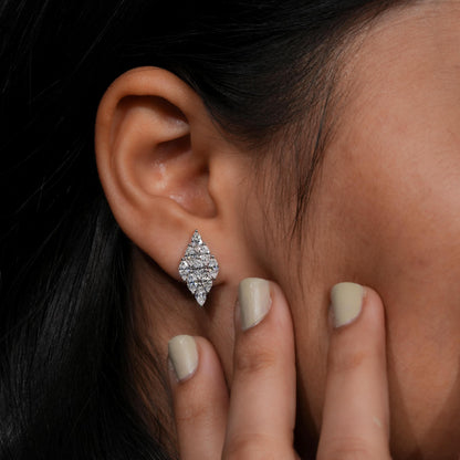 1.80TCW Marquise Diamond Earrings,Cluster Stud Earrings,Wedding Earrings For Bride,Diamond Studs For Women,Push Back Earrings,Gift For Her