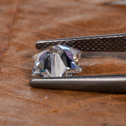 Star Cut Lab Grown Diamond For Solitaire Studs,1.00Ct Star Cut CVD Diamond For Pendant,Antique Cut Diamond Loose For Her,Man Made Diamond