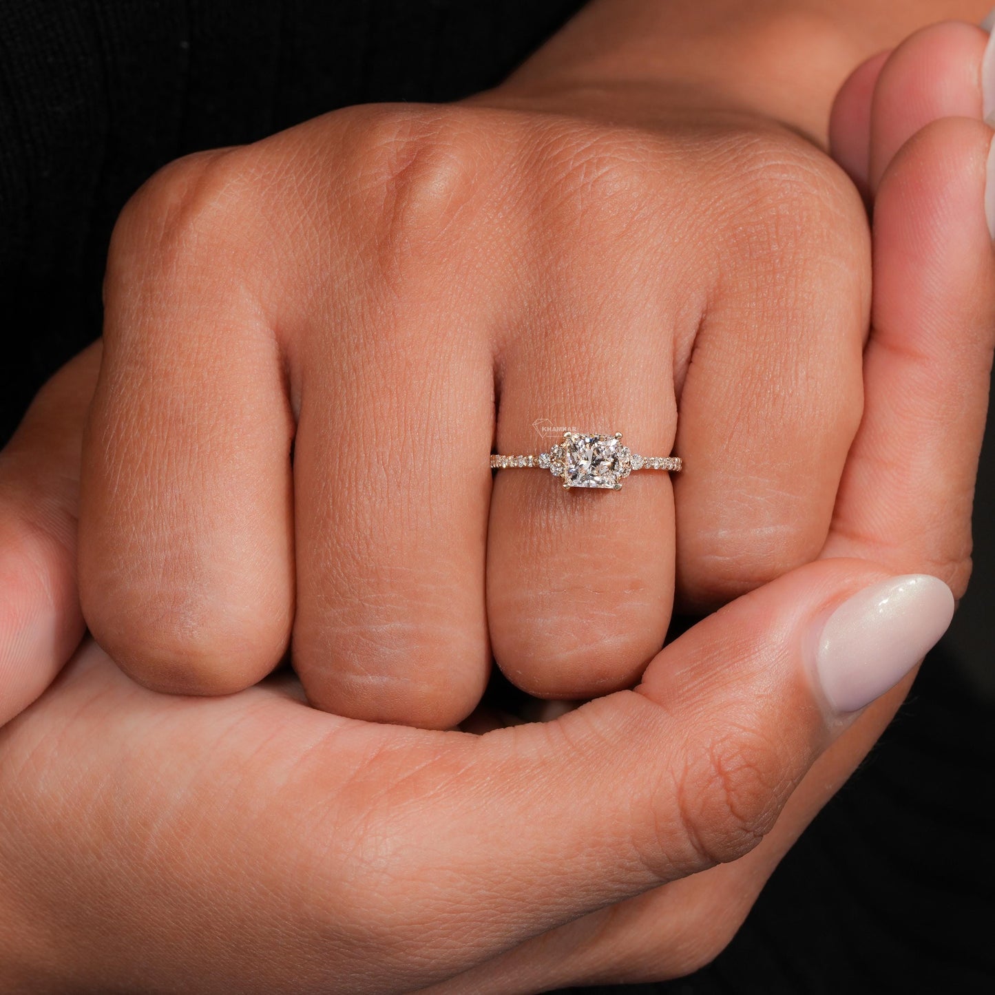 1.00 CT Princess Cut Lab Diamond Engagement Rin For Her