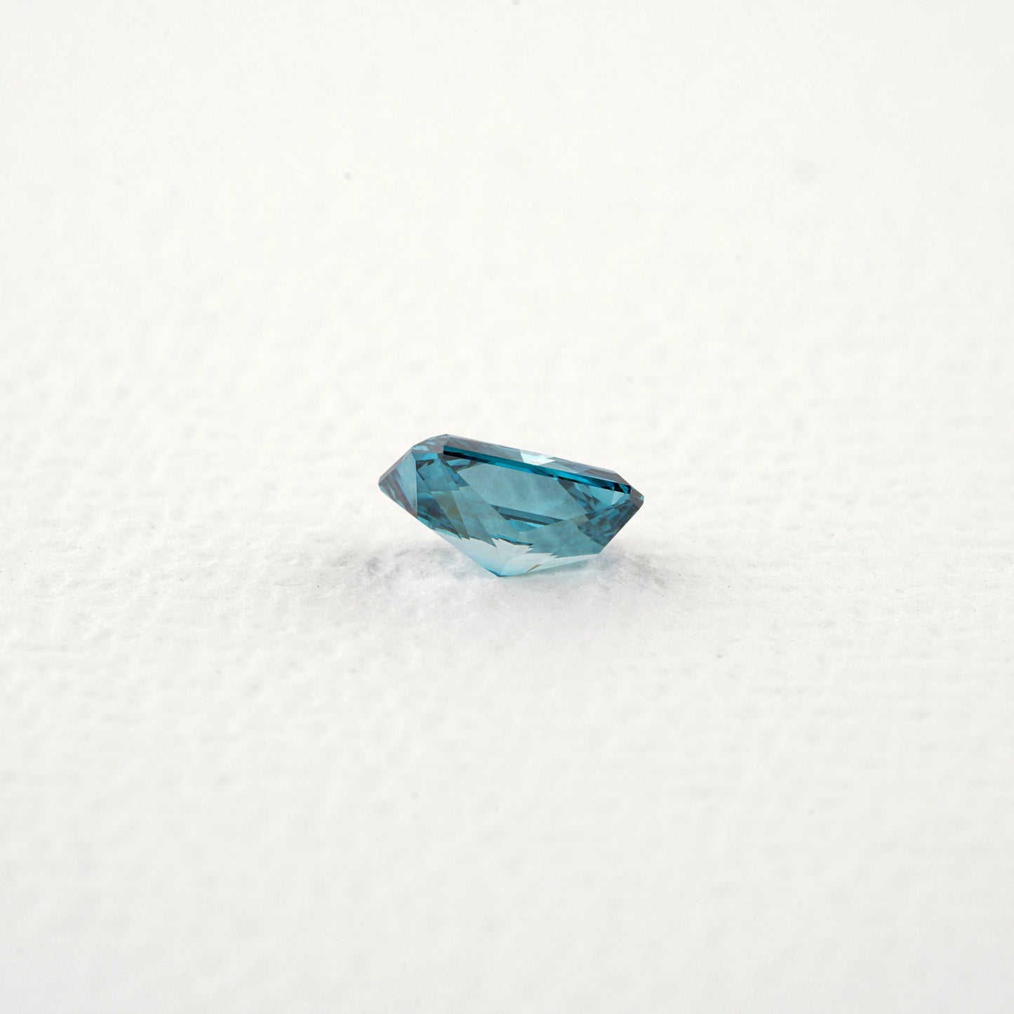 Radiant Lab Grown Blue Colored Loose Diamond Fancy Colored Diamond 10K White Gold Radiant Diamond Engagement Ring Blue Diamond Ring