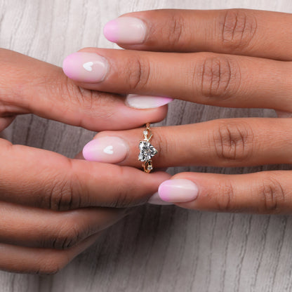 1.00CT Heart Lab Diamond Engagement Ring | E/VS Ring