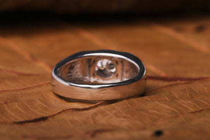 1.00 Ct Round Lab Grown Diamond Men's Engagement Ring