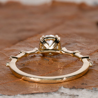 Round Lab Grown Diamond Pavé Wedding & Engagement Ring