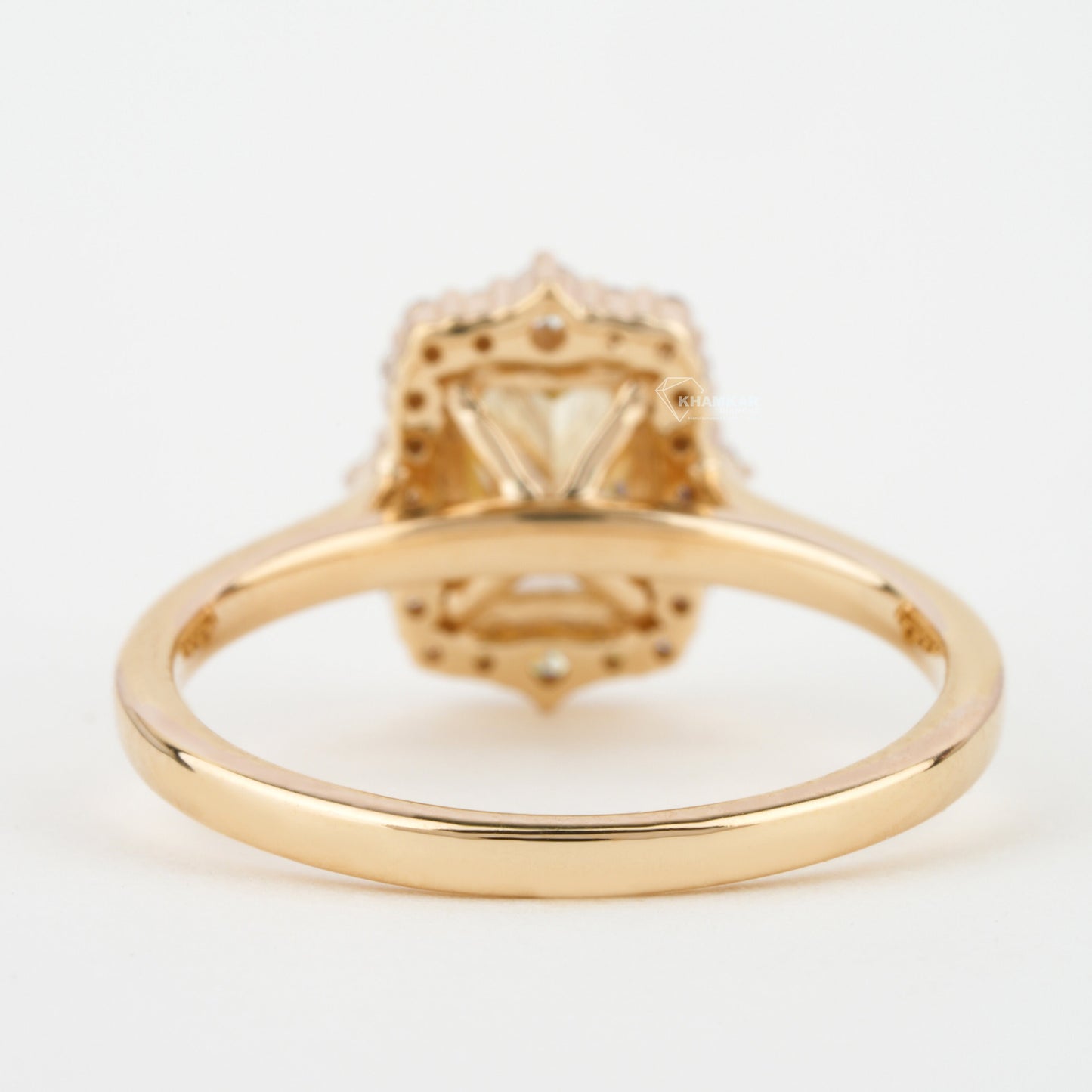 1.30 TCW Yellow Colored Radiant Cut Lab Grown Diamond Engagement Ring Outline Halo Promise Ring  Anniversary Gift For Her Wedding Ring