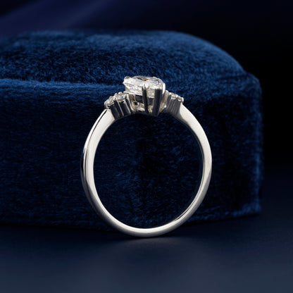 1 CT Kite Cut Lab Grown Diamond Engagement Ring for Women