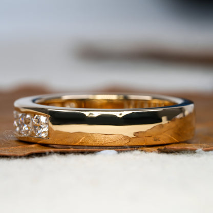 Seven Stone Lab Diamond Wedding Band | Half Eternity Ring for Her