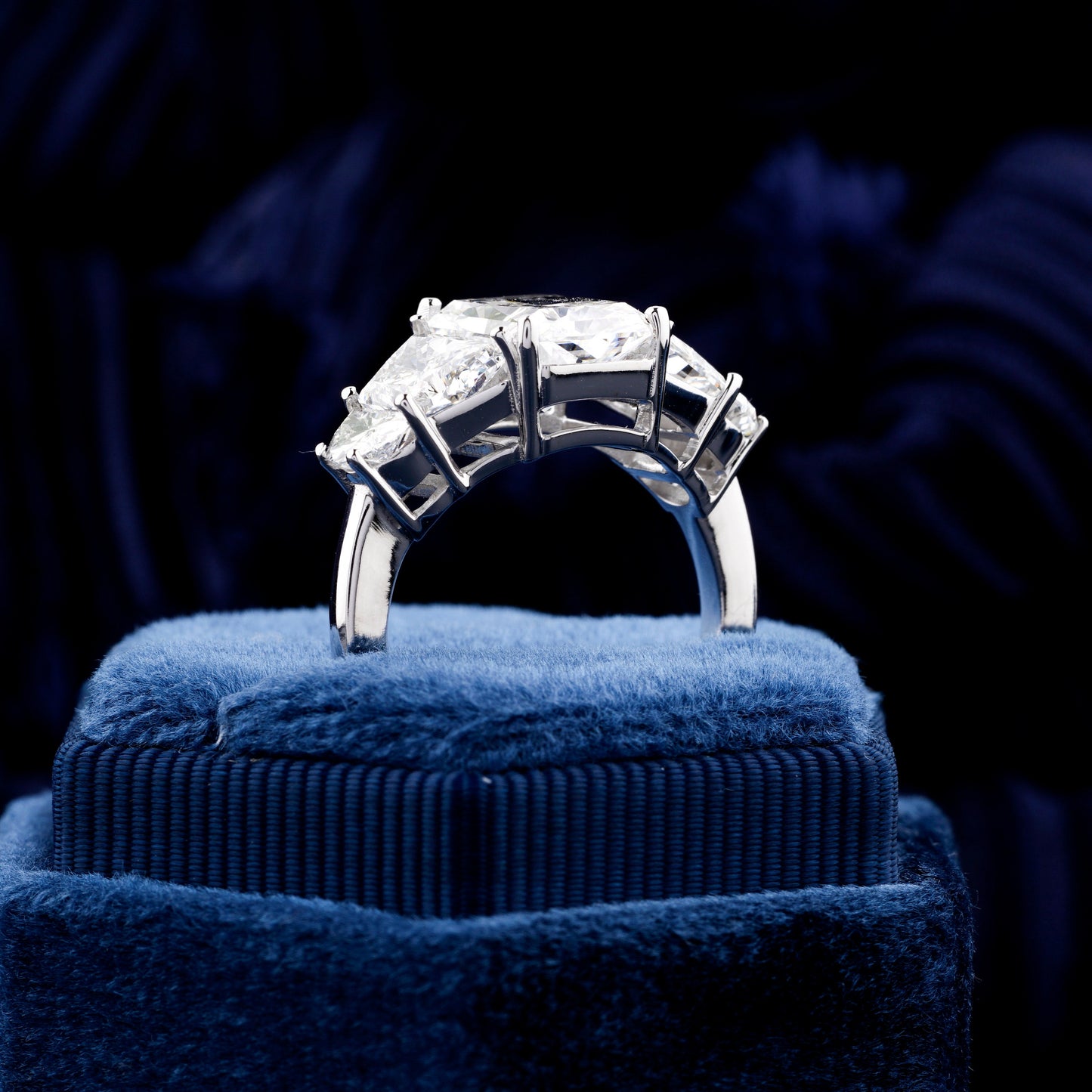 Radiant Cut Lab Grown Diamond Five Stone Engagement Ring