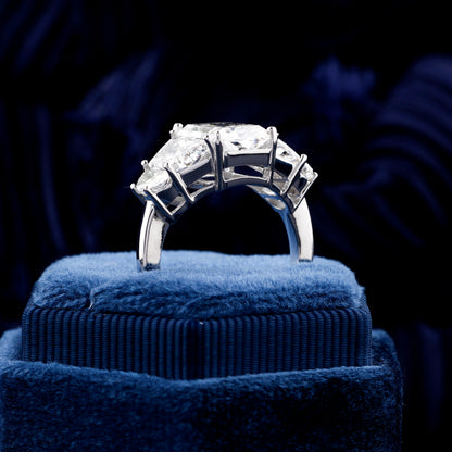 Radiant Cut Lab Grown Diamond Five Stone Engagement Ring
