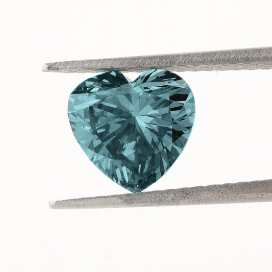 Heart Shape Lab Grown Blue Green Colored Diamond For Engagement Ring For Solitaire Pendant For Wedding Earring Valentine's Gift For Love