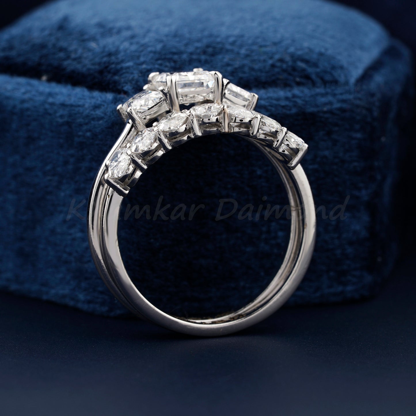 Lab Grown Diamond Bridal Ring Set – Engagement & Wedding Ring Set Gift for Her