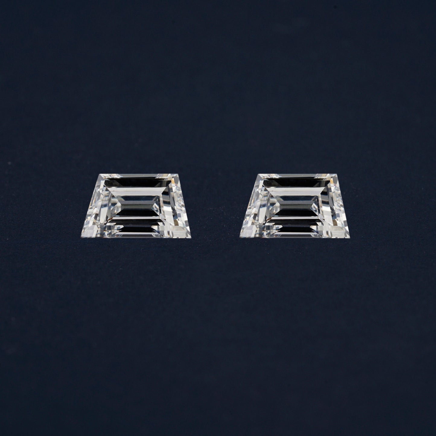 Trapezoid Lab Grown Diamond 14K White Gold Side Trapezoid Three Stone Diamond Ring Eco-Friendly Diamond Ring For Solitaire Studs Earring