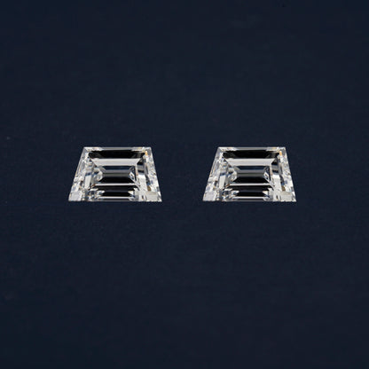 Trapezoid Lab Grown Diamond 14K White Gold Side Trapezoid Three Stone Diamond Ring Eco-Friendly Diamond Ring For Solitaire Studs Earring
