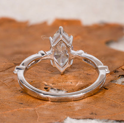 1.00 CT Marquise Lab-Grown Diamond Twisted Engagement Ring