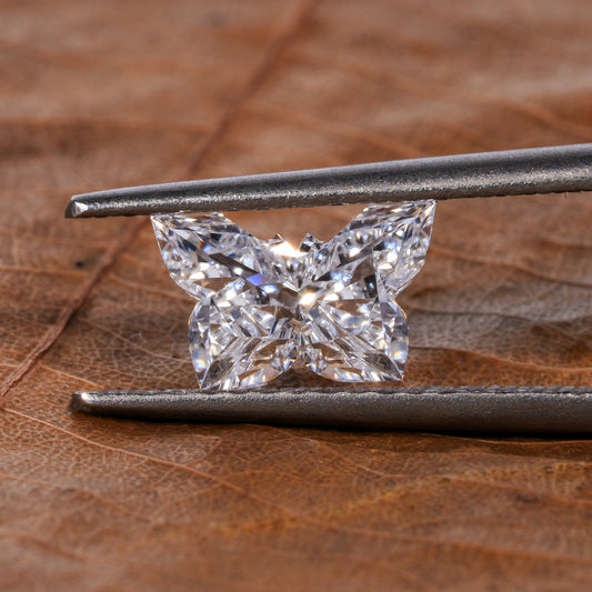 Brilliant Butterfly Cut Diamond,EF Color Lab Grown Diamond,1.00Ct Butterfly Antique Diamond For Pendant,CVD Diamond For Anniversary Gift