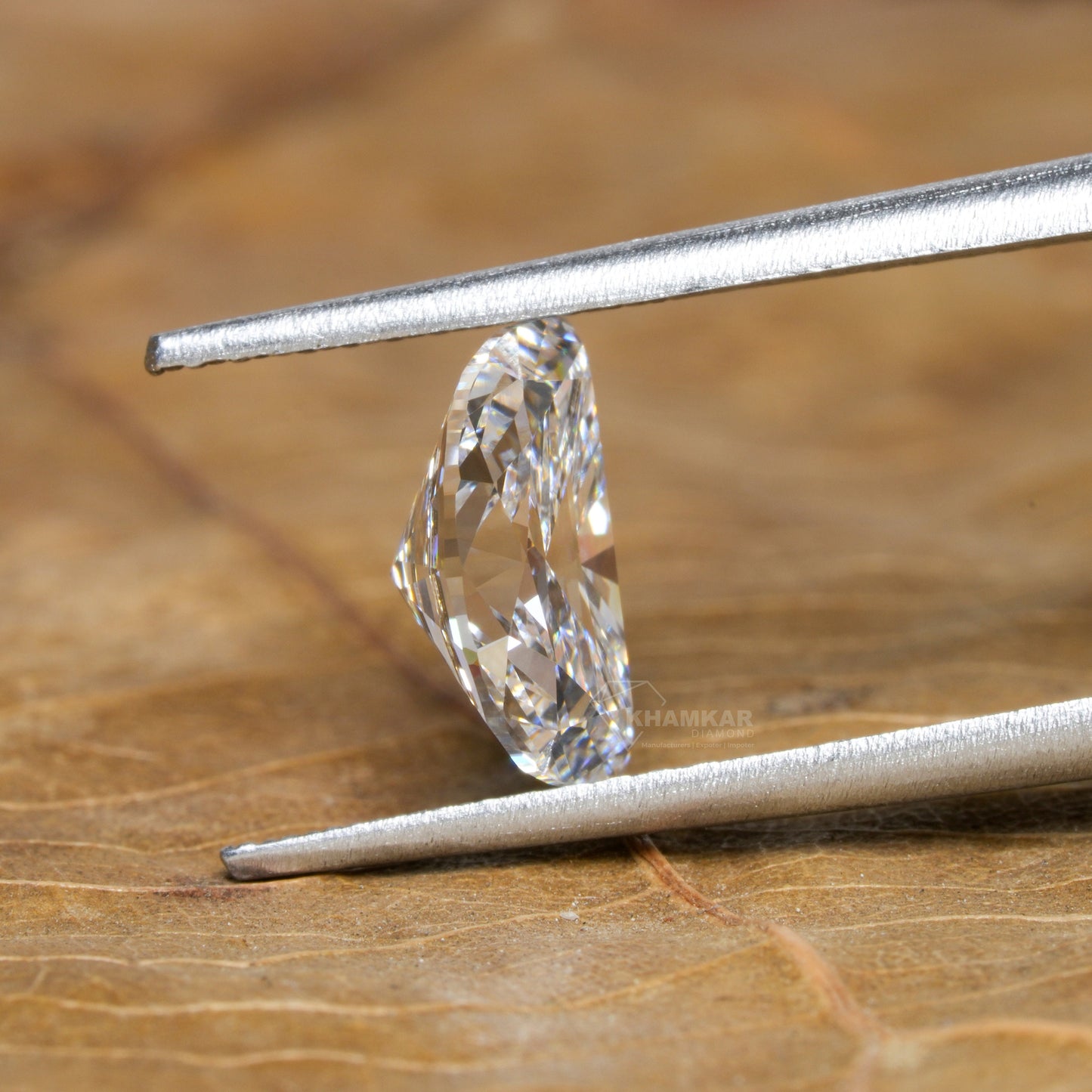 Half Moon Lab Diamond Engagement Ring | IGI Certified | 14K White Gold