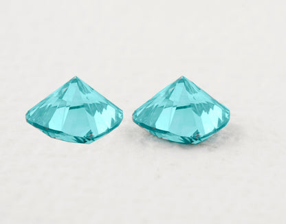 Fancy Blue Heart Lab Diamond for Stud Earrings & Pendant