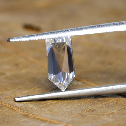 IGI Certified Bullet Cut Lab Diamond Engagement Ring | 14K White Gold