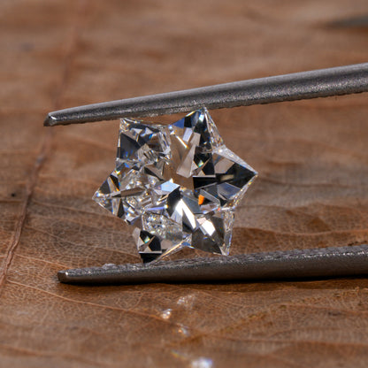 Star Cut Lab Grown Diamond For Solitaire Studs,1.00Ct Star Cut CVD Diamond For Pendant,Antique Cut Diamond Loose For Her,Man Made Diamond