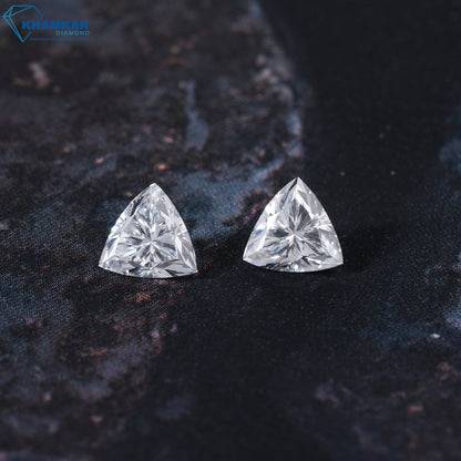Trillion Cut CVD Labgrown Diamond Loose For Jewelry,CVD-HPHT Diamond Loose For Engagement Ring,Fancy Cut Diamond,Side Stone Ring