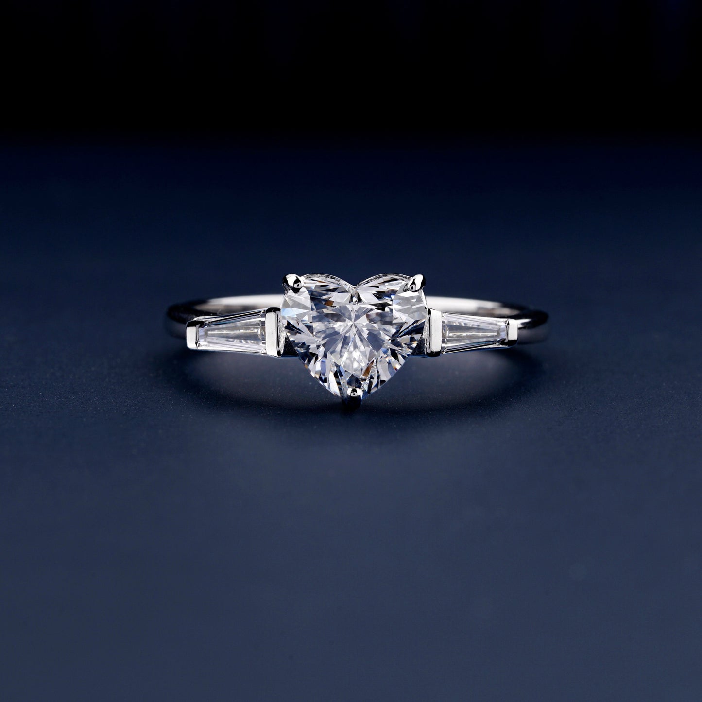 1 CT Heart Cut Lab Grown Diamond Proposal Ring for Women
