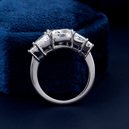 Radiant Cut Lab Grown Diamond Five Stone Engagement Ring
