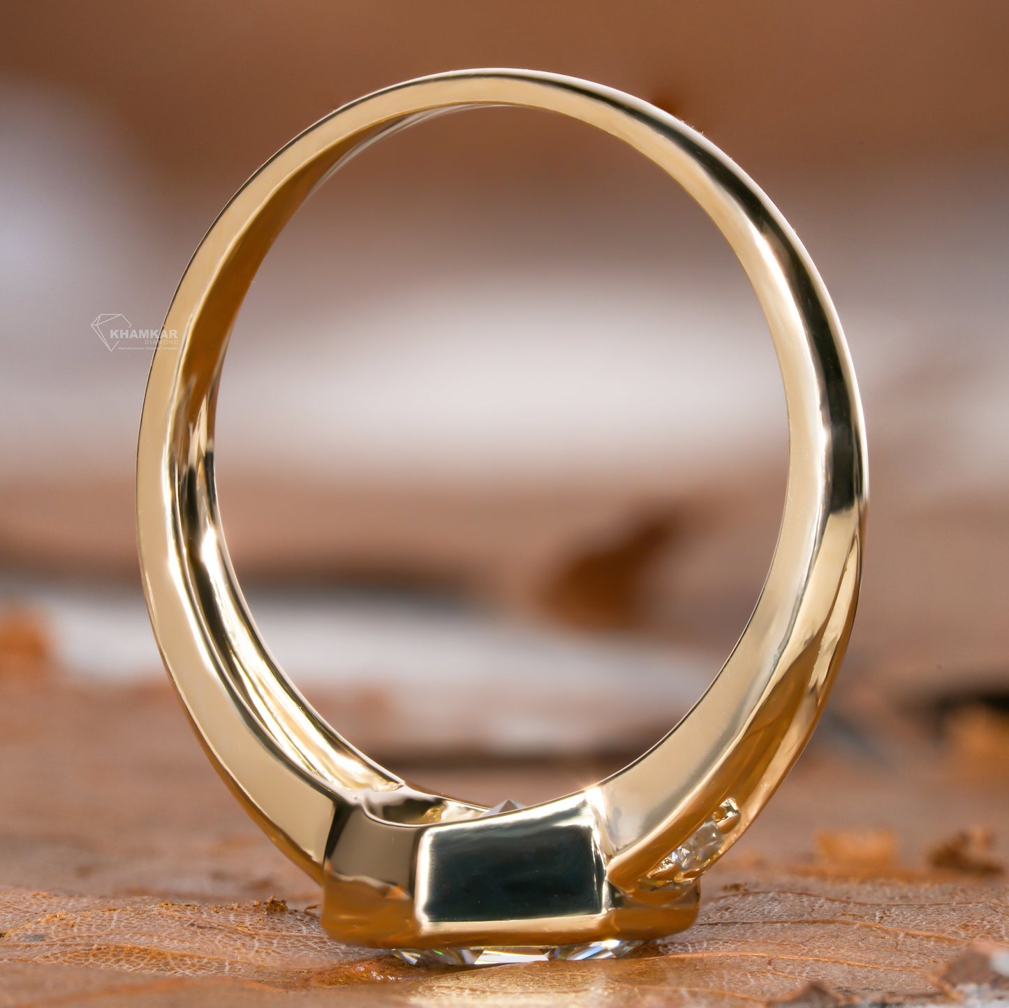 1CT Hexagon Step Cut Lab Diamond | Bezel Wedding Ring for Her
