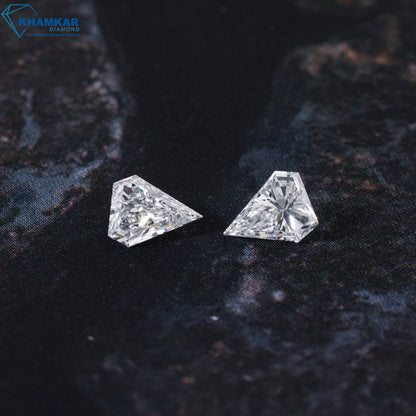Shield Cut Labgrown Diamond For Stud Lab Grown Diamond Loose For Jewellery  CVD-HPHT Lab Diamond Loose For Gift For Diamond Ring