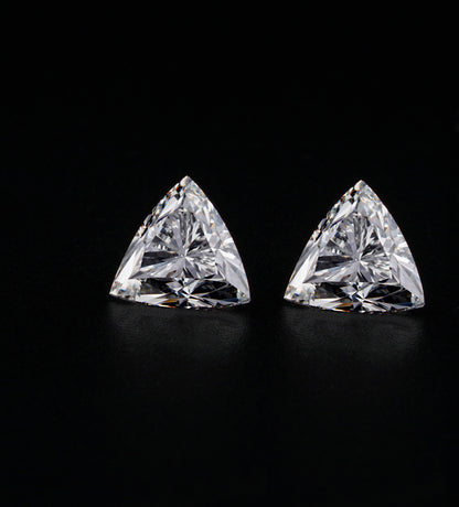 Trillion Cut CVD Lab Diamond Diamond 14K Gold Earring For Solitaire Studs Trillion Diamond For Love Pendant For 3 Stone Diamond Ring