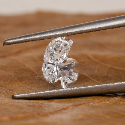 Duck Shape Antique Lab Grown Diamond for Pendant & Stud Earrings