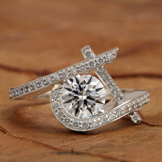 1CT Round Brilliant Lab Diamond Proposal & Promise Ring