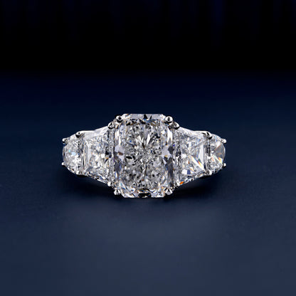 Radiant Cut Lab Grown Diamond Five Stone Engagement Ring