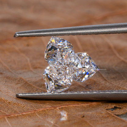 Lotus Cut Lab Grown Diamond,Antique Cut Diamond For Engagement Pendant,Fancy Cut Lab Created Diamond for Gift,Flower Cut Diamond Gift Ring
