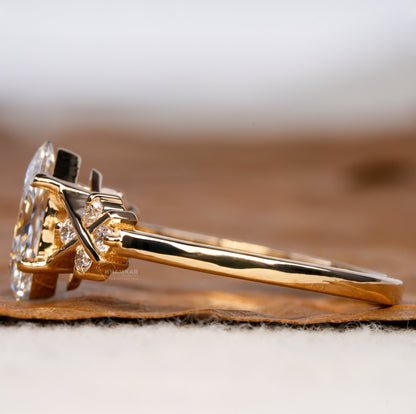 1CT Lab Grown Dutch Marquise Diamond Wedding Ring for Her
