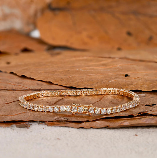 4.00TCW Round Cut Lab Grown Diamond Bracelet,Diamond Tennis Bracelet For Women,Lab Made Diamond Bracelet,Gift for Mother/Wife,Birthday Gifts