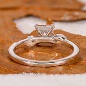 0.75CT Princess Engagement Ring,Lab Created Wedding Ring,Trilogy Diamond Ring,White Gold Ring For Women,Graduation gifts