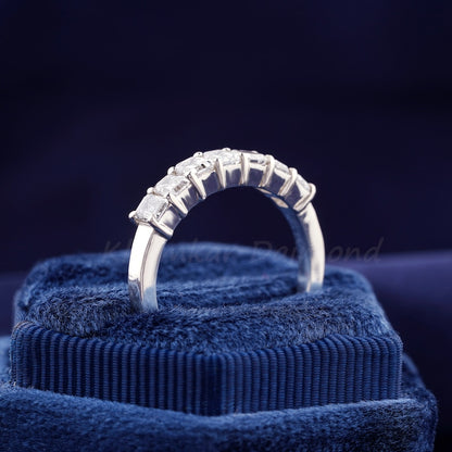 Emerald Cut Lab  Diamond Half Eternity Band – 0.15 CT Each