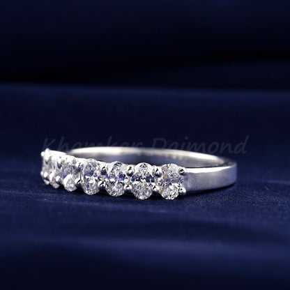 Oval Cut Lab Diamond Seven Stone Band