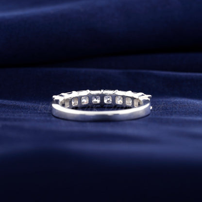 Asscher Diamond Wedding Band