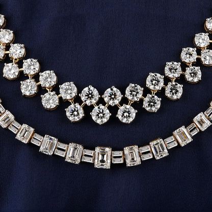 Lab Grown Diamond Bridal Necklace in 14K White Gold
