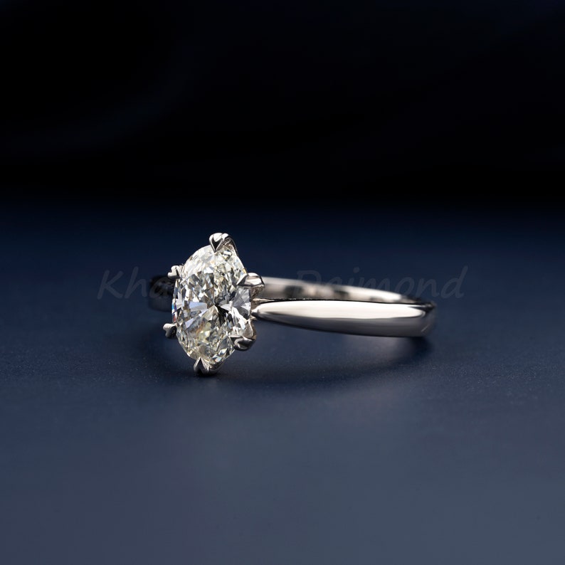 Oval Lab Grown Diamond Engagement Ring â€“ Solitaire Ring