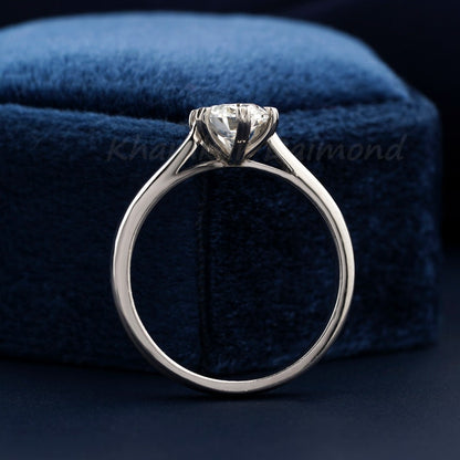 Oval Lab Grown Diamond Engagement Ring â€“ Solitaire Ring